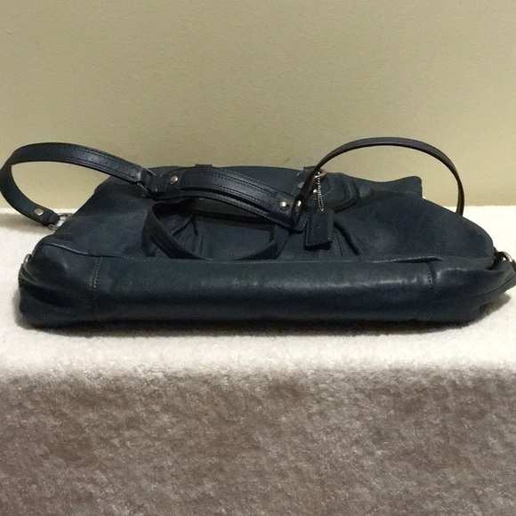 Coach Top Handle Shoulder Bag in Dark Teal Leather (16" x 10.25") - Picture 10 of 10